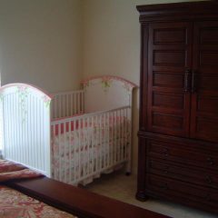 Master bed with crib